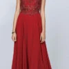 Juliet 657 Cap Sleeves Beaded Bodice A-line Long Dress(Cap Sleeves Beaded Bodice A Line Long Formal Dress Burgundy) -Dress Promotion Store 0003891 657