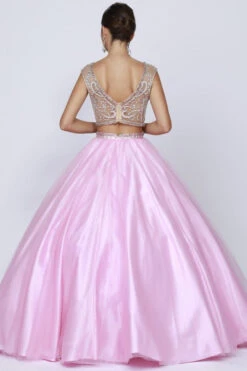 Juliet 338 Quinceanera Dress 2-Piece Bateau Neckline Cap Sleeve(Juliet 338 Quinceanera Dress Light Pink 2 Piece Bateau Neckline Cap Sleeve) -Dress Promotion Store 0003979 338