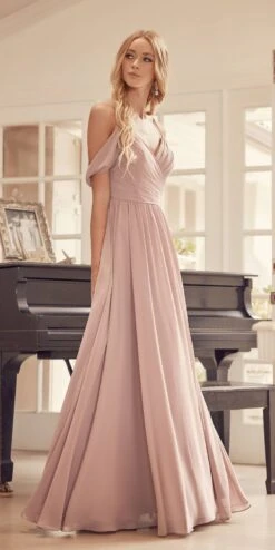 Juliet 262 Pleated Off The Shoulder Formal Dress(Pleated Off The Shoulder Formal Dress By Juliet 262)