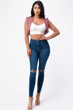 La Scala 11251 Short Sleeve Lace Jacket(La Scala 11251 Short Sleeve Lace Jacket) -Dress Promotion Store 11251 dark mauve full