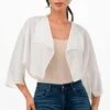 La Scala 11629 Sheer Chiffon Bolero(La Scala 11629 Sheer Chiffon Bolero) -Dress Promotion Store 11629 la scala white zoom
