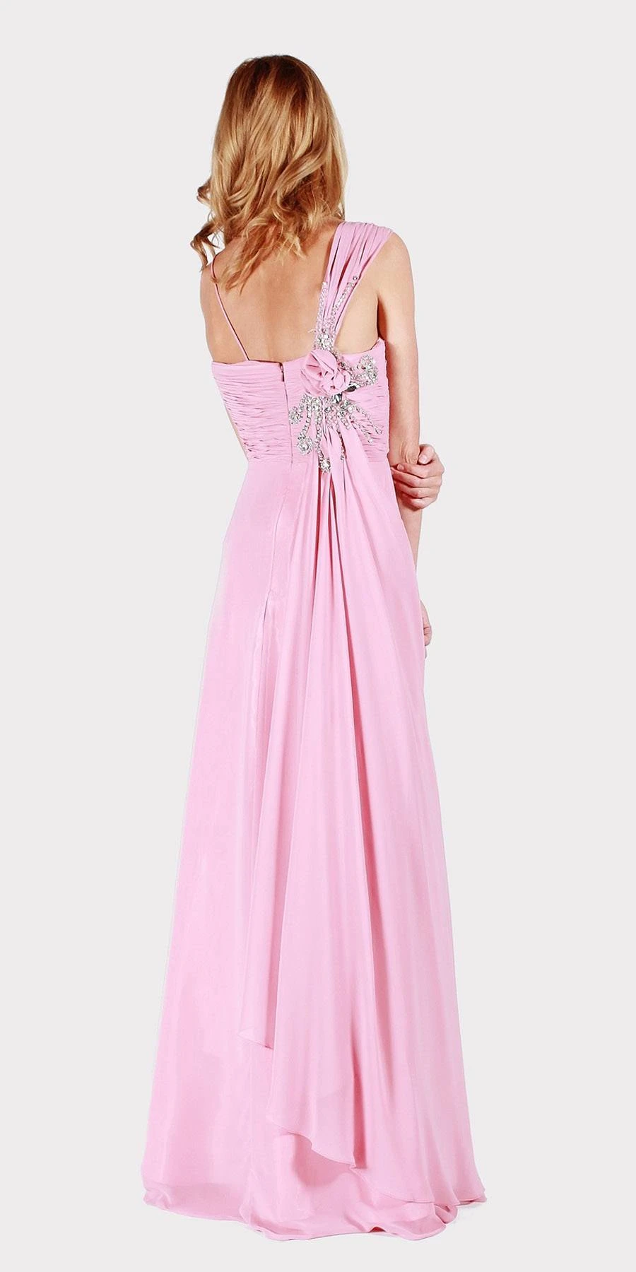 J&J Fashion 1341 Empire Waist A-Line Long Formal Dress(Empire Waist A Line Long Formal Dress Dusty Rose) 4 J&J Fashion 1341 Empire Waist A-Line Long Formal Dress(Empire Waist A Line Long Formal Dress Dusty Rose) - Image 2