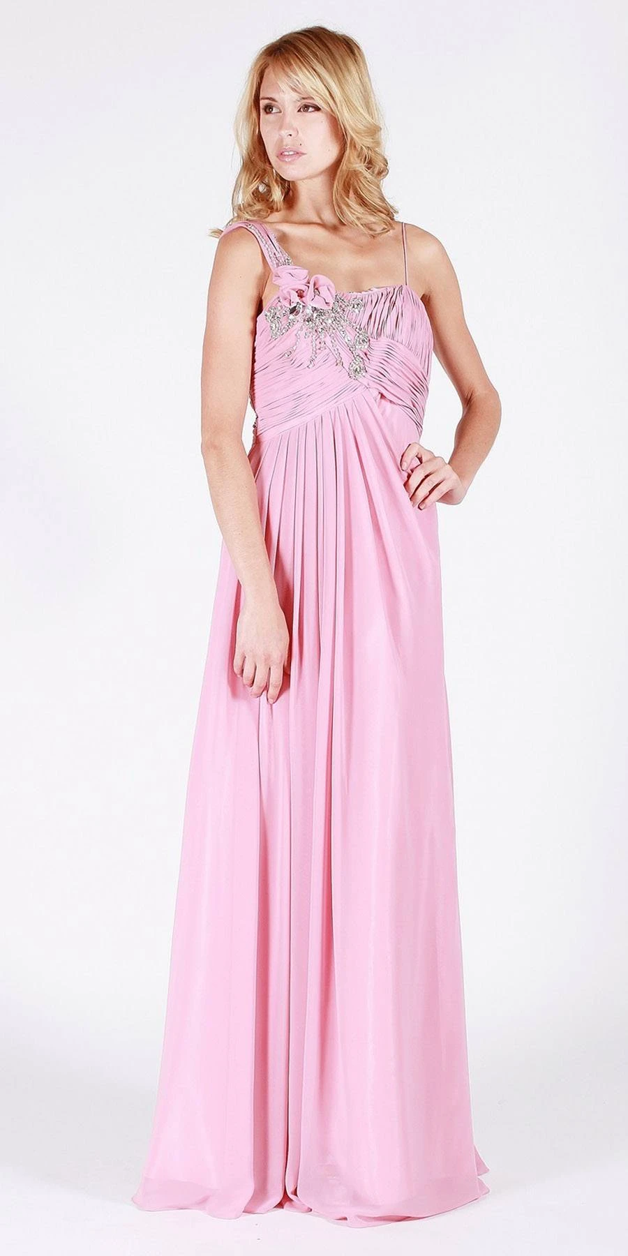 J&J Fashion 1341 Empire Waist A-Line Long Formal Dress(Empire Waist A Line Long Formal Dress Dusty Rose) 3 J&J Fashion 1341 Empire Waist A-Line Long Formal Dress(Empire Waist A Line Long Formal Dress Dusty Rose)
