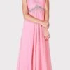 J&J Fashion 1390 Empire Waist Strapless Long Formal Dress(Empire Waist Strapless Long Formal Dress Dusty Rose) -Dress Promotion Store 1390 jj fashion dusty rose