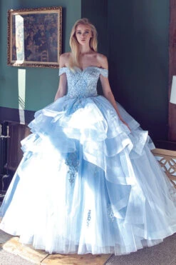Juliet 1432 Dress Quinceanera Ball Gown Metallic Embroidery Glitter Tulle(Juliet 1432 Dress Quinceanera Ball Gown Metallic Embroidery Glitter Tulle) -Dress Promotion Store 1432 juliet bahama blue gallery