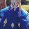 Juliet 1432 Dress Quinceanera Ball Gown Metallic Embroidery Glitter Tulle(Juliet 1432 Dress Quinceanera Ball Gown Metallic Embroidery Glitter Tulle) -Dress Promotion Store 1432 juliet royal blue gallery resized
