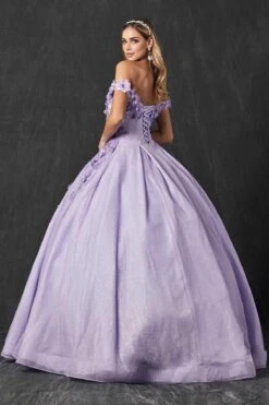 Juliet 1433 Dress Quinceanera Ball Gown 3D Floral Embroidered(Juliet 1433 Dress Quinceanera Ball Gown 3d Floral Embroidered) -Dress Promotion Store 1433 juliet lilac back