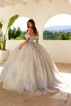 Juliet JT1479J Off The Shoulder Poofy Quinceanera Ball Gown(Juliet Jt1479j Off The Shoulder Poofy Quinceanera Ball Gown) -Dress Promotion Store 1479LILACNUDE1017