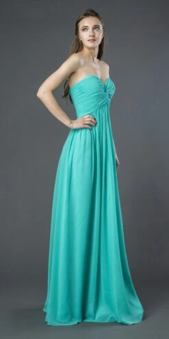 J&J Fashion 1481 Sweetheart Neckline Long Formal Dress(Sweetheart Neckline Long Formal Dress Jade) -Dress Promotion Store 1481 jj fashion jade back