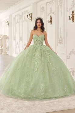 Ladivine 15719 Long Poofy Quinceanera Gown With Tulle Cape(Ladivine 15719 Long Poofy Quinceanera Gown With Tulle Cape) -Dress Promotion Store 15719 sage bb8cf298 0627 40c6 b2cb 85ff95b90ae4