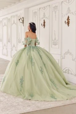 Ladivine 15725 Off Shoulder Half Sleeve Poofy Quinceanera Gown(Ladivine 15725 Off Shoulder Half Sleeve Poofy Quinceanera Gown) -Dress Promotion Store 15725 sage 2 fa61b73b 064b 477b 9f75 5450d55b7fe2