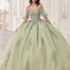 Ladivine 15725 Off Shoulder Half Sleeve Poofy Quinceanera Gown(Ladivine 15725 Off Shoulder Half Sleeve Poofy Quinceanera Gown)