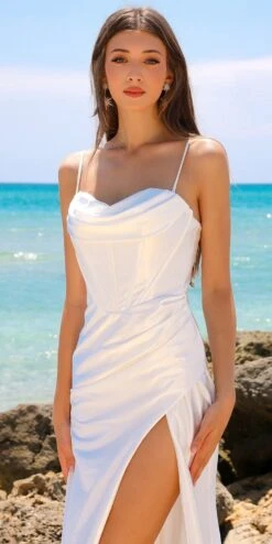 Amelia Couture 20115 Long Sleeveless Cowl Neck Fitted Sheath Dress(Amelia Couture 20115 Long Sleeveless Cowl Neck Fitted Sheath Dress) 17 Amelia Couture 20115 Long Sleeveless Cowl Neck Fitted Sheath Dress(Amelia Couture 20115 Long Sleeveless Cowl Neck Fitted Sheath Dress) -Dress Promotion Store 20115WHITE 3