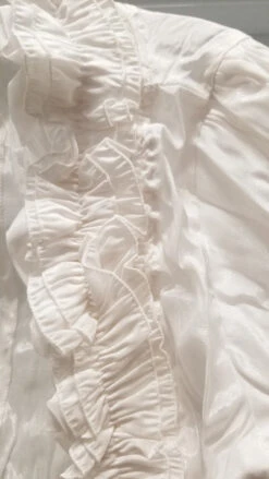 White Ruffled Bolero Jacket Short Sleeve Ruffled White Bolero Jacket(White Ruffled Bolero Jacket Short Sleeve Ruffled White Bolero Jacket) -Dress Promotion Store 20180730 205246