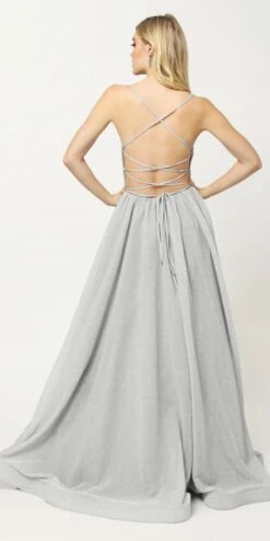 Juliet 204 Criss Cross Back Ball Gown Style Glitter Dress(Criss Cross Back Ball Gown Style Glitter Prom Dress Silver) -Dress Promotion Store 204 juliet silver back 5e892970 eba7 433e afdd e61f3398e992