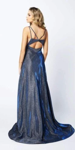 Juliet 208 Cut-Out Strappy Back Glitter Long Dress(Cut Out Strappy Back Glitter Long Prom Dress Silver) -Dress Promotion Store 208 juliet navy blue back 583b9a68 f8b7 4555 98ad c3b9c9c85571