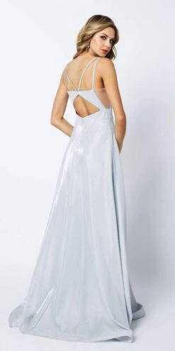 Juliet 208 Cut-Out Strappy Back Glitter Long Dress(Cut Out Strappy Back Glitter Long Prom Dress Silver) -Dress Promotion Store 208 juliet silver back ef77facd 3e2c 4ccb bdf3 8f601971c0d6