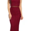 Eureka 2085 Mock Two-Piece Mermaid Gown Lace With Sequins(Mock Two Piece Mermaid Prom Gown Lace With Sequins Burgundy) -Dress Promotion Store 2085 eureka burgundy dress a1658dfc b1f8 43ca a939 879957b5219b