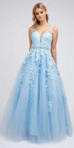 Juliet 224 V-Neck And Back Embroidered Tulle A-Line Ball Gown(V Neck And Back Embroidered Prom Ball Gown Yellow) -Dress Promotion Store 224 juliet ice blue 1ef30a53 1be6 4257 8b7d dd6b9396e193