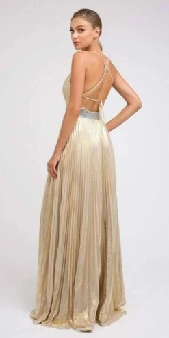 Juliet 226 Metallic Pleated Long Dress A-Line Lace-Up Back(Metallic Pleated Long Formal Gold Dress A Line Lace Up Back) 17 Juliet 226 Metallic Pleated Long Dress A-Line Lace-Up Back(Metallic Pleated Long Formal Gold Dress A Line Lace Up Back) -Dress Promotion Store 226 juliet gold back 6b237aba 18b2 46dd b270 088e7c2fe766