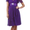 CLEARANCE - Celavie 2298S Short Sleeve Purple Knee Length Dress (Size M)(Clearance Celavie 2298s Short Sleeve Purple Knee Length Dress Size M) -Dress Promotion Store 2298s celavie purple