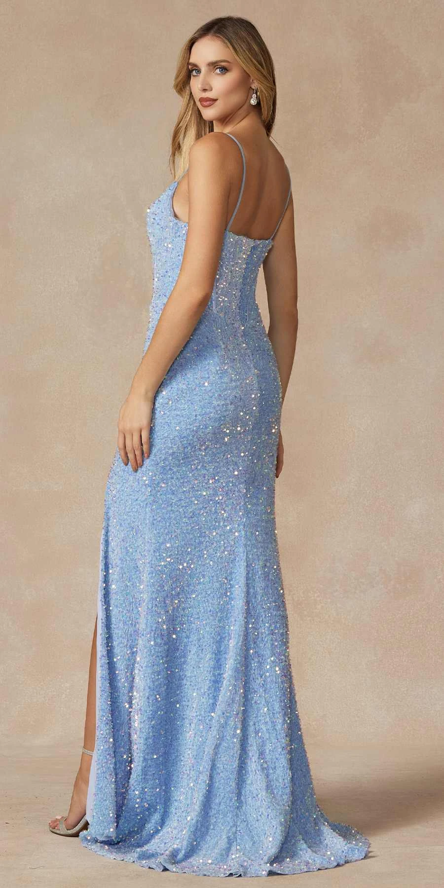 Juliet 2408 Floor Length Velvet Sequin Gown With Corset Bodice And Slit(Juliet 2408 Floor Length Velvet Sequin Gown With Corset Bodice And Slit) 8 Juliet 2408 Floor Length Velvet Sequin Gown With Corset Bodice And Slit(Juliet 2408 Floor Length Velvet Sequin Gown With Corset Bodice And Slit) - Image 6