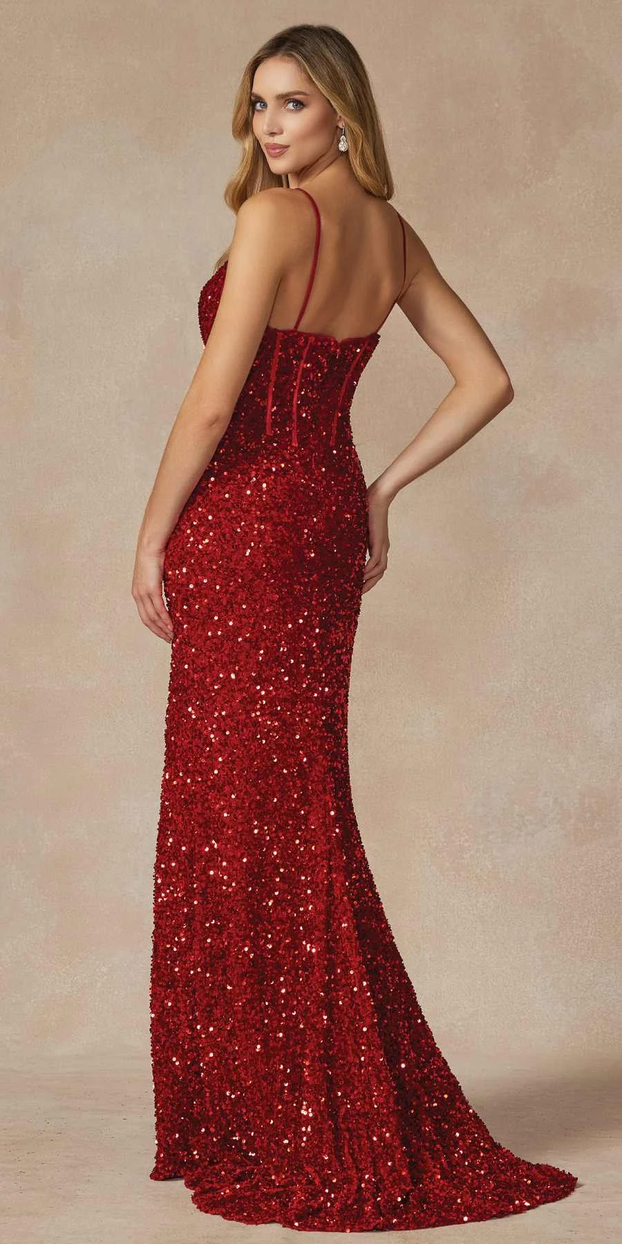 Juliet 2408 Floor Length Velvet Sequin Gown With Corset Bodice And Slit(Juliet 2408 Floor Length Velvet Sequin Gown With Corset Bodice And Slit) 11 Juliet 2408 Floor Length Velvet Sequin Gown With Corset Bodice And Slit(Juliet 2408 Floor Length Velvet Sequin Gown With Corset Bodice And Slit) - Image 9