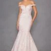 Juliet 2412 Mermaid Gown Plunging Deep V Illusion Neckline Off The Shoulder(Juliet 2412 Mermaid Gown Plunging Deep V Illusion Neckline Off The Shoulder)