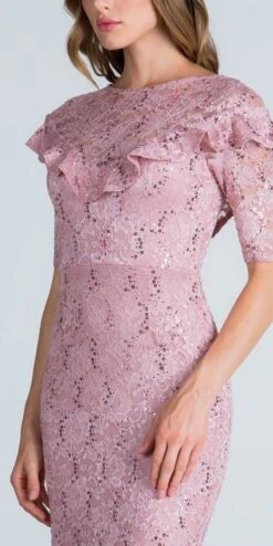 La Scala 24483 Illusion Ruffled Neckline Long Formal Dress Short Sleeves(La Scala 24483 Illusion Ruffled Neckline Long Formal Dress Short Sleeves) -Dress Promotion Store 24483 la scala blush zoom 8bb28562 eb1a 4889 b209 627a3d045bc2