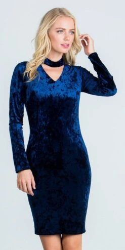 La Scala 24729 Cut Out V-Neckline Short Cocktail Dress Long Sleeves(La Scala 24729 Cut Out V Neckline Short Cocktail Dress Long Sleeves) -Dress Promotion Store 24729 la scala navy blue a8e8435a b3dc 493d adf0 996a99634901