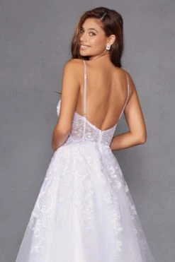 Juliet JT2482SW Floor Length A-Line Lace/Tulle Wedding Ball Gown(Juliet Jt2482sw Floor Length A Line Lace Tulle Wedding Ball Gown) -Dress Promotion Store 2482SWWHITE 8