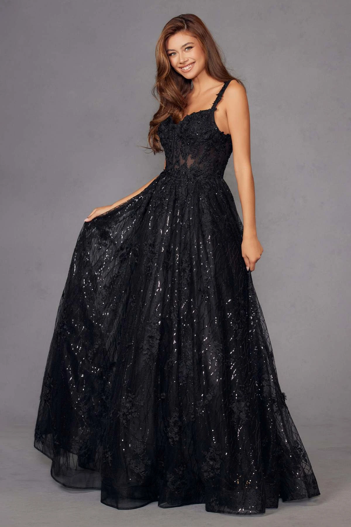 Juliet JT2495A Long A-Line Floral Lace Evening Gown(Juliet Jt2495a Long A Line Floral Lace Evening Gown) 14 Juliet JT2495A Long A-Line Floral Lace Evening Gown(Juliet Jt2495a Long A Line Floral Lace Evening Gown) - Image 12
