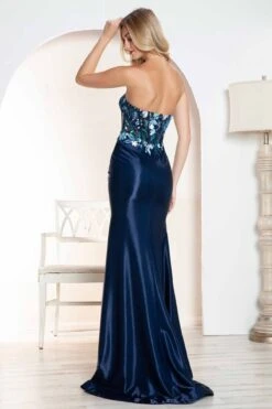 Juliet JT2496A Strapless Floral Embroidered Bodice Fitted Formal Gown(Juliet Jt2496a Strapless Floral Embroidered Bodice Fitted Formal Gown) -Dress Promotion Store 2496A 5