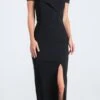 La Scala 25078 Off-the-Shoulder Long Fitted Dress With Slit(La Scala 25078 Off The Shoulder Long Formal Dress With Slit)
