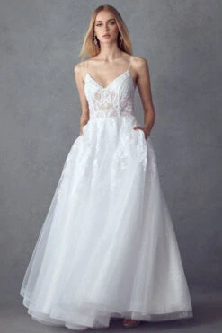 Juliet JT2482SW Floor Length A-Line Lace/Tulle Wedding Ball Gown(Juliet Jt2482sw Floor Length A Line Lace Tulle Wedding Ball Gown) -Dress Promotion Store 251 juliet off white gallery