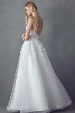 Juliet JT2482SW Floor Length A-Line Lace/Tulle Wedding Ball Gown(Juliet Jt2482sw Floor Length A Line Lace Tulle Wedding Ball Gown) -Dress Promotion Store 251 OffWhite Back