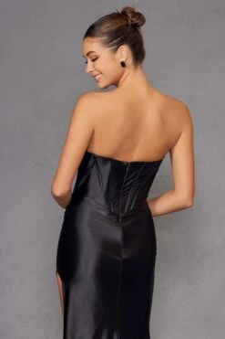 Juliet JT2527L Dress Long Strapless Sweetheart Satin Gown(Juliet Jt2527l Dress Long Strapless Sweetheart Satin Gown) 16 Juliet JT2527L Dress Long Strapless Sweetheart Satin Gown(Juliet Jt2527l Dress Long Strapless Sweetheart Satin Gown) -Dress Promotion Store 2527LBLACK 5