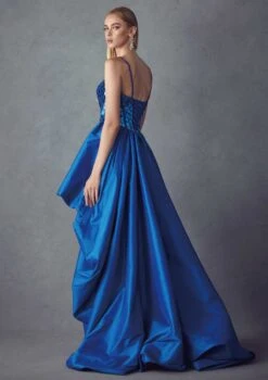 Juliet 252 Glass Beaded High-Low Formal Prom Dress(Juliet 252 Glass Beaded High Low Formal Prom Dress) -Dress Promotion Store 252 RoaylBlue Back