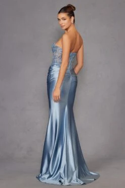 Juliet JT2530K Strapless V-Notch Neck Fitted Mermaid Gown(Juliet Jt2530k Strapless V Notch Neck Fitted Mermaid Gown) 35 Juliet JT2530K Strapless V-Notch Neck Fitted Mermaid Gown(Juliet Jt2530k Strapless V Notch Neck Fitted Mermaid Gown) -Dress Promotion Store 2530KANTIQUEBLUE 5