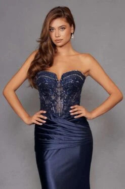 Juliet JT2530K Strapless V-Notch Neck Fitted Mermaid Gown(Juliet Jt2530k Strapless V Notch Neck Fitted Mermaid Gown) 24 Juliet JT2530K Strapless V-Notch Neck Fitted Mermaid Gown(Juliet Jt2530k Strapless V Notch Neck Fitted Mermaid Gown) -Dress Promotion Store 2530KNAVYBLUE 2