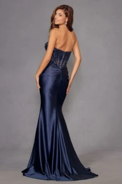 Juliet JT2530K Strapless V-Notch Neck Fitted Mermaid Gown(Juliet Jt2530k Strapless V Notch Neck Fitted Mermaid Gown) 25 Juliet JT2530K Strapless V-Notch Neck Fitted Mermaid Gown(Juliet Jt2530k Strapless V Notch Neck Fitted Mermaid Gown) -Dress Promotion Store 2530KNAVYBLUE 6