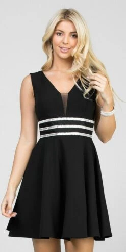 La Scala 25408 Sleeveless Embellished Waist Short Cocktail Dress(Sleeveless Embellished Waist Short Cocktail Dress Blush) -Dress Promotion Store 25408 la scala black b2cb9eb8 c366 4477 be32 b99e0885e1a9