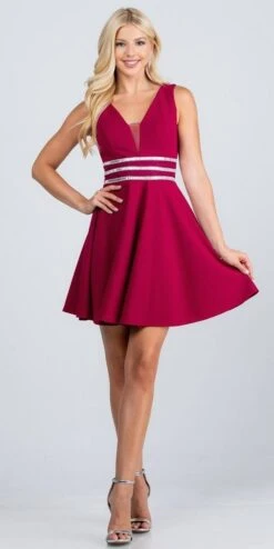 La Scala 25408 Sleeveless Embellished Waist Short Cocktail Dress(Sleeveless Embellished Waist Short Cocktail Dress Blush) -Dress Promotion Store 25408 la scala fuchsia 20f9a24c c7dd 4321 a311 ea4863330a6c