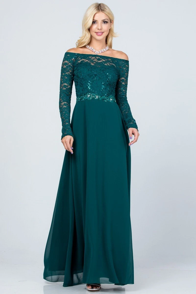 La Scala 25418 Plus Size Long Sleeved Lace Bodice A-Line Long Dress(La Scala 25418 Plus Size Long Sleeved Lace Bodice A Line Long Formal Dress) 18 La Scala 25418 Plus Size Long Sleeved Lace Bodice A-Line Long Dress(La Scala 25418 Plus Size Long Sleeved Lace Bodice A Line Long Formal Dress) - Image 16
