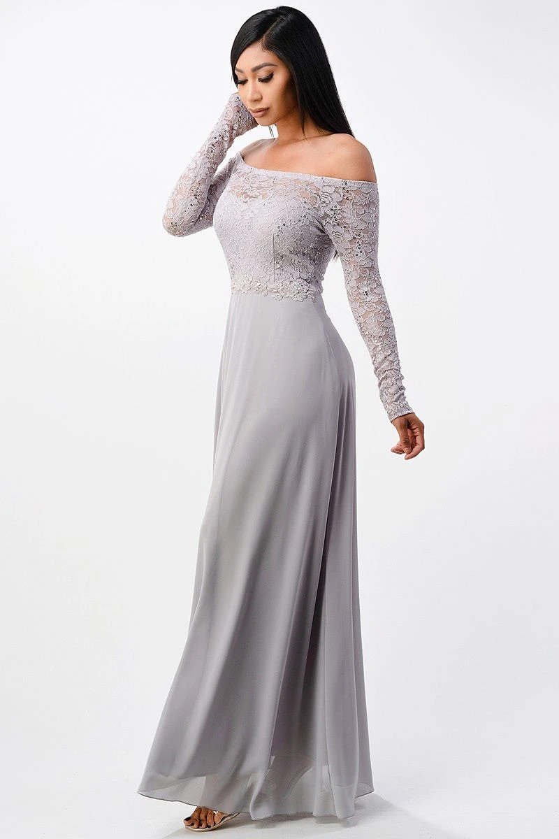 La Scala 25418 Plus Size Long Sleeved Lace Bodice A-Line Long Dress(La Scala 25418 Plus Size Long Sleeved Lace Bodice A Line Long Formal Dress) 16 La Scala 25418 Plus Size Long Sleeved Lace Bodice A-Line Long Dress(La Scala 25418 Plus Size Long Sleeved Lace Bodice A Line Long Formal Dress) - Image 14