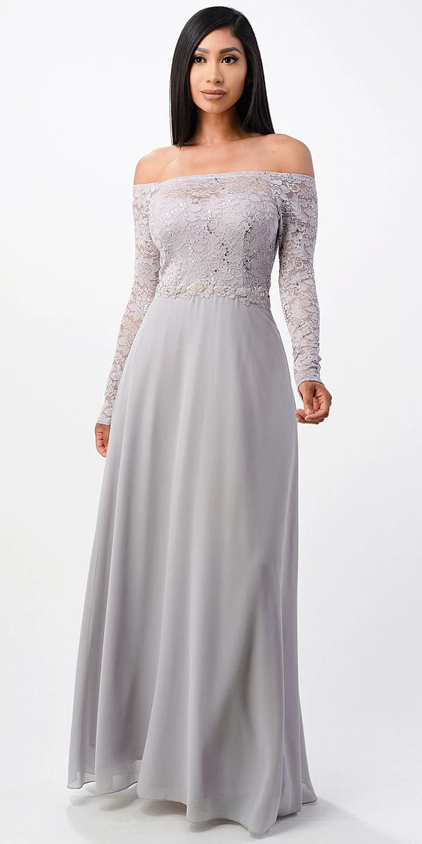 La Scala 25418 Plus Size Long Sleeved Lace Bodice A-Line Long Dress(La Scala 25418 Plus Size Long Sleeved Lace Bodice A Line Long Formal Dress) 14 La Scala 25418 Plus Size Long Sleeved Lace Bodice A-Line Long Dress(La Scala 25418 Plus Size Long Sleeved Lace Bodice A Line Long Formal Dress) - Image 12