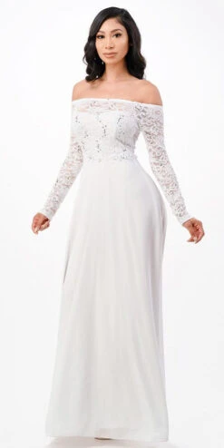 La Scala 25418 Plus Size Long Sleeved Lace Bodice A-Line Long Dress(La Scala 25418 Plus Size Long Sleeved Lace Bodice A Line Long Formal Dress) 39 La Scala 25418 Plus Size Long Sleeved Lace Bodice A-Line Long Dress(La Scala 25418 Plus Size Long Sleeved Lace Bodice A Line Long Formal Dress) -Dress Promotion Store 25418 off white plus