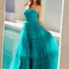 Juliet JT2542S Long Strapless Layered Tulle A-Line Gown(Juliet Jt2542s Long Strapless Layered Tulle A Line Gown) -Dress Promotion Store 2542SJADE3080