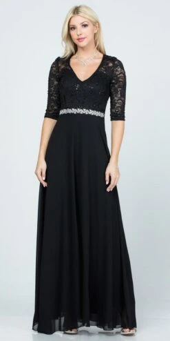 La Scala 25434 Long Chiffon Dress Lace Mid-Length Sleeve(La Scala 25434 Long Evening Dark Mauve Chiffon Dress Lace Mid Length Sleeve) 26 La Scala 25434 Long Chiffon Dress Lace Mid-Length Sleeve(La Scala 25434 Long Evening Dark Mauve Chiffon Dress Lace Mid Length Sleeve) -Dress Promotion Store 25434 la scala black 5443faac b8a8 4c6d bc4c be1031693162