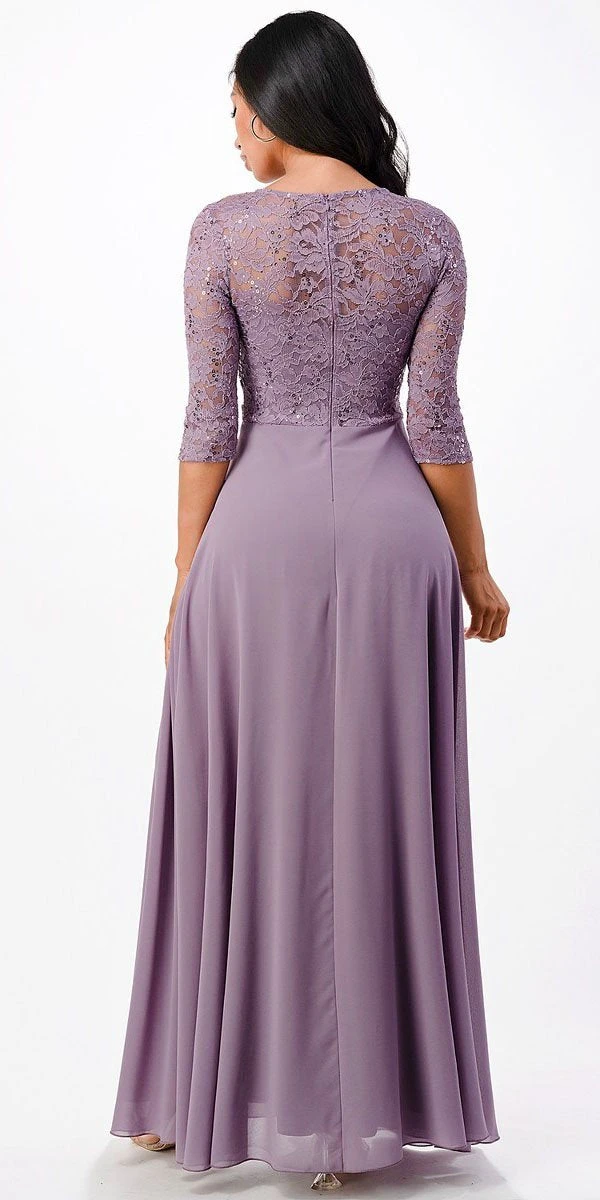 La Scala 25434 Long Chiffon Dress Lace Mid-Length Sleeve(La Scala 25434 Long Evening Dark Mauve Chiffon Dress Lace Mid Length Sleeve) 17 La Scala 25434 Long Chiffon Dress Lace Mid-Length Sleeve(La Scala 25434 Long Evening Dark Mauve Chiffon Dress Lace Mid Length Sleeve) - Image 15